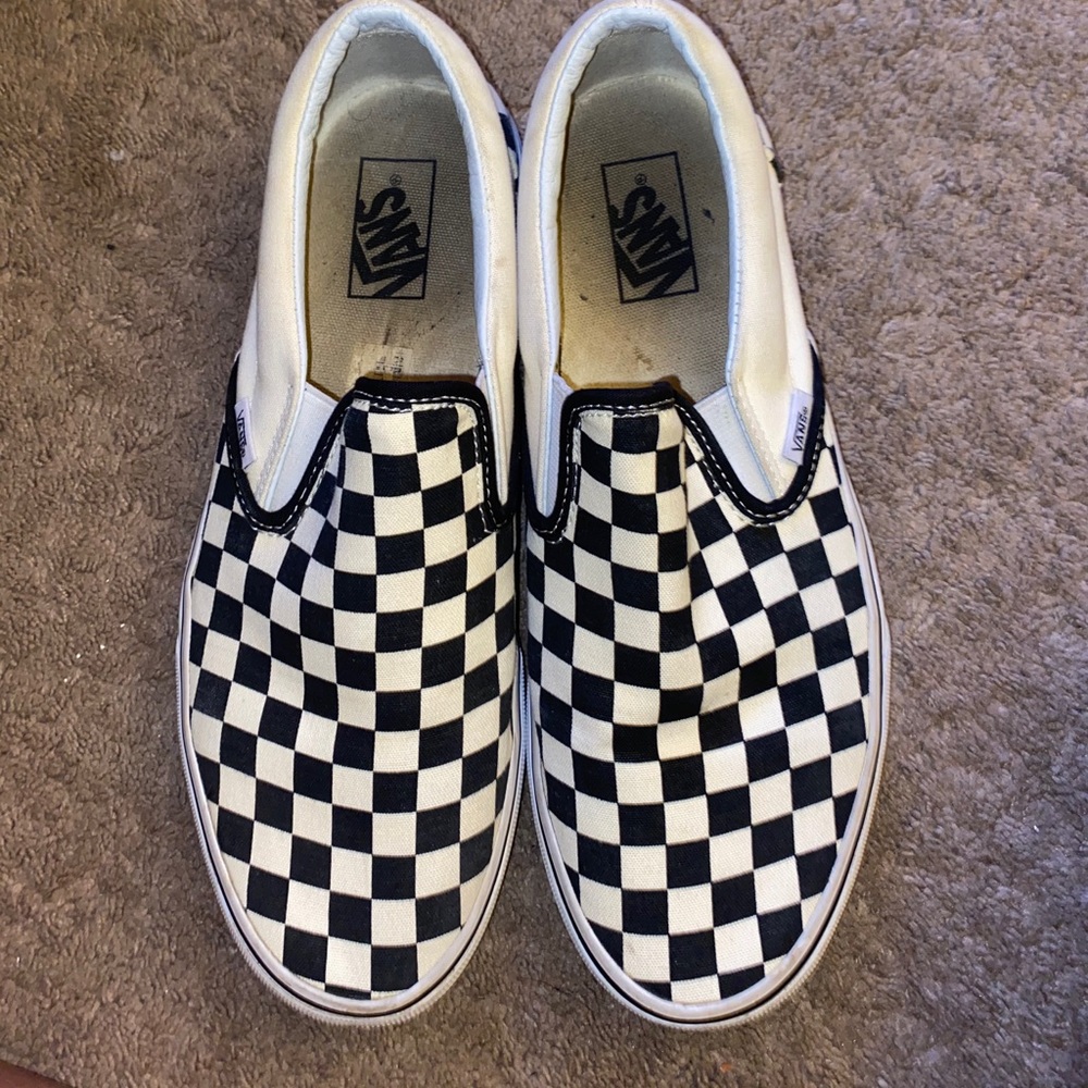 🏁Checker vans🏁 Size 9 men or 10.5 in women’s